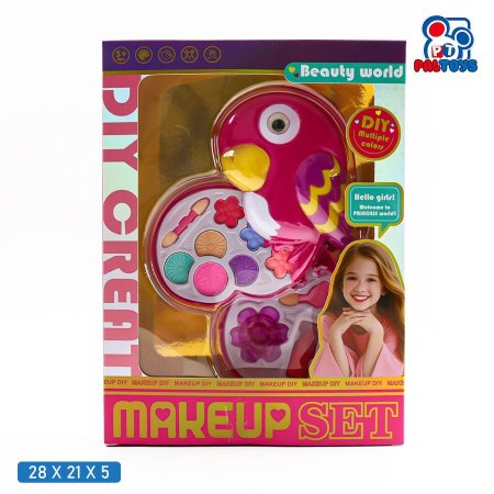 طقم مكياج أطفال شكل ببغاء (Makeup Set)